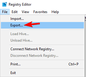 exportregistreringsredigeraren kan inte logga in i Outlook