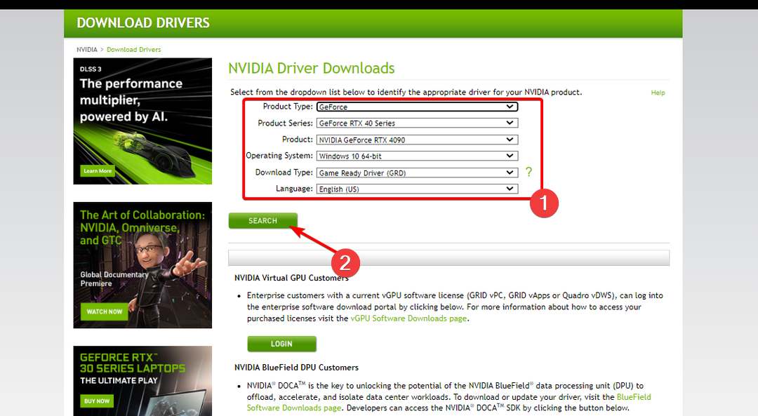 nvidia-search scheda grafica nvidia non rilevata windows 10