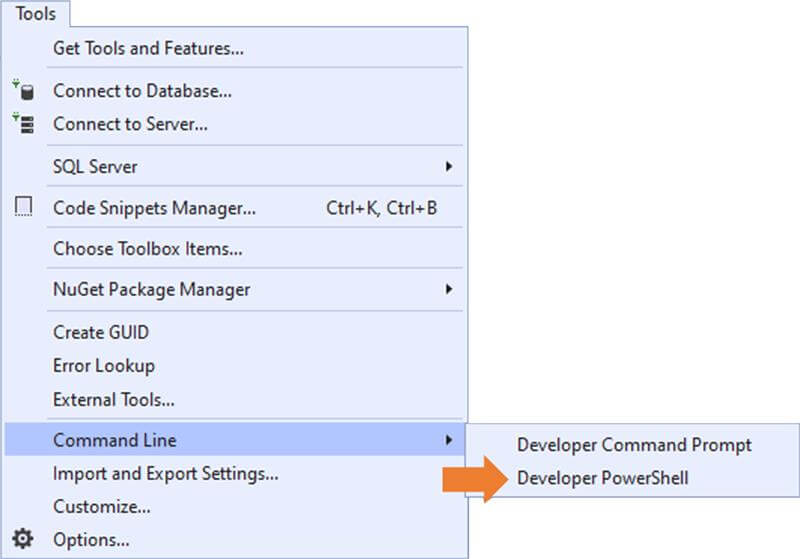 Visual Studio2019の開発者PowerShell