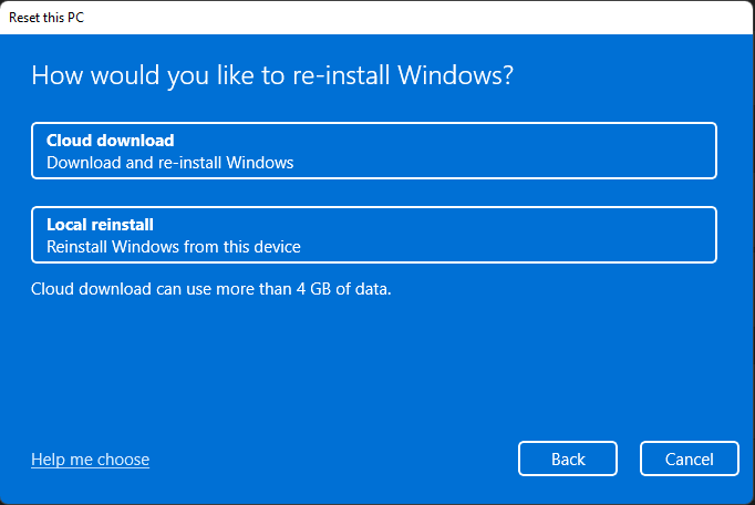Bekleyen işlemleri iptal etmeden bu PC pencere sürücüsünü sıfırlayın windows 11
