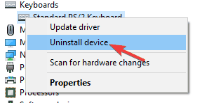 Bluetooth კლავიატურის გათიშვა Windows 10