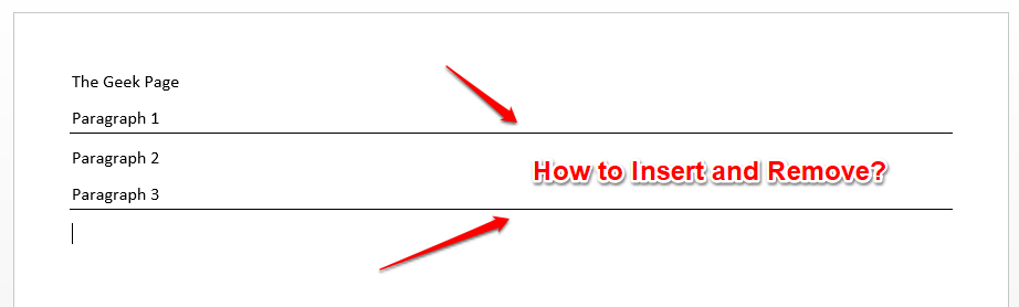Как вставить и удалить горизонтальные линии в Microsoft Word