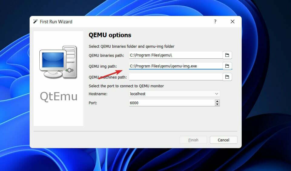 qtemu-second-column installera Windows 11 i qemu