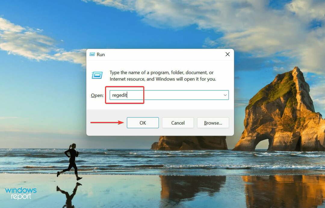 Spustite Registry a opravte, že Windows 11 nepoužíva všetku RAM