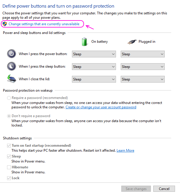 win-10-choose-settings-unavailable-HIBERNATE