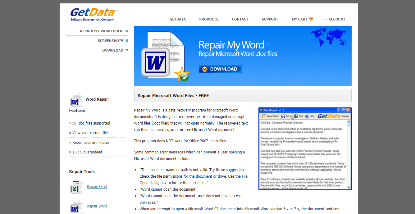 Repareer mijn woord - repareer word doc