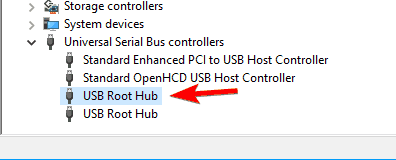 Windows Hello fingeraftryksopsætning fungerer ikke USB root hub enhedsadministrator