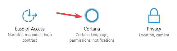 Üç parmakla dokunma Cortana'yı devre dışı bırakın