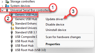 Obecný ovladač aktualizace USB rozbočovače min