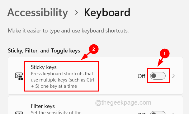 Sticky Keys ausschalten Toggle Button 11zon