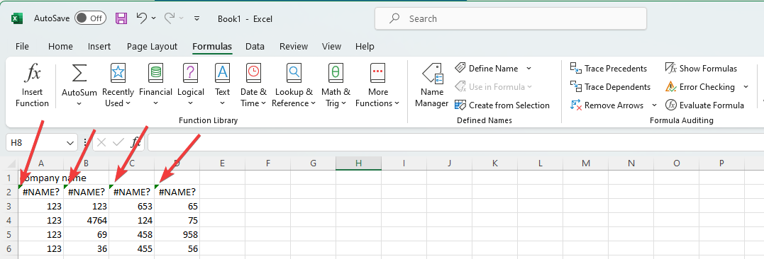 Excel-ის საფონდო მონაცემები არ განახლდება