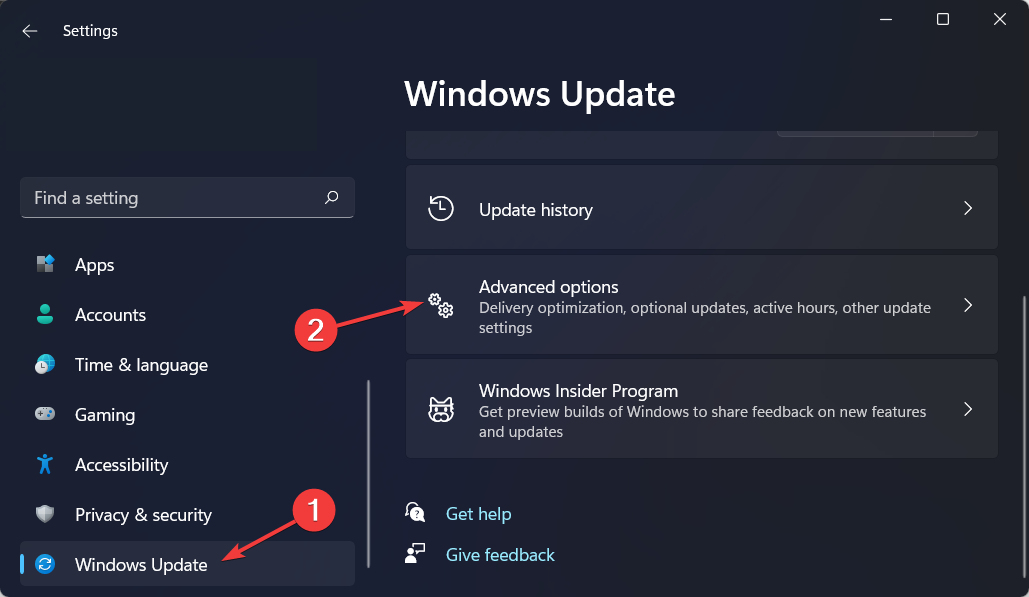 Opțiuni avansate Windows 11 nu recunoaște controlerul Switch Pro