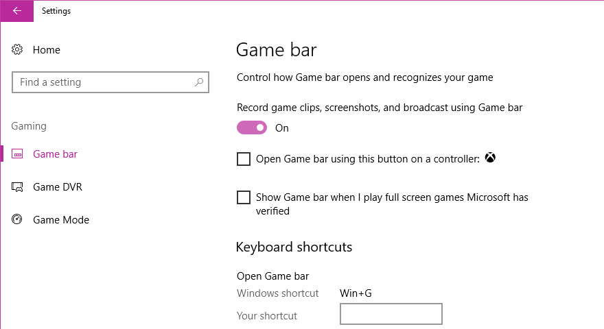Game Bar를 사용하여 게임 클립 녹화