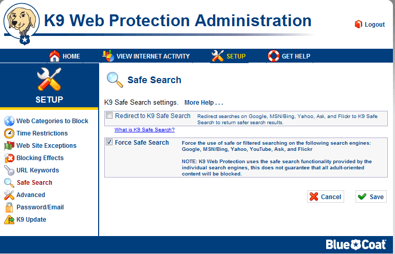 Problém v nouzovém režimu - K9 Web Protection ve Windows 8.1 a Windows 10