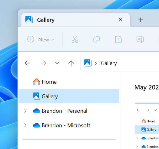 Opdateret Galleri-ikon i File Explorer.