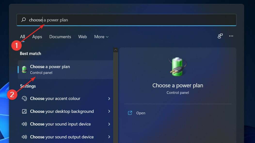 Válassz energiatervet a Windows 11 nem alszik el