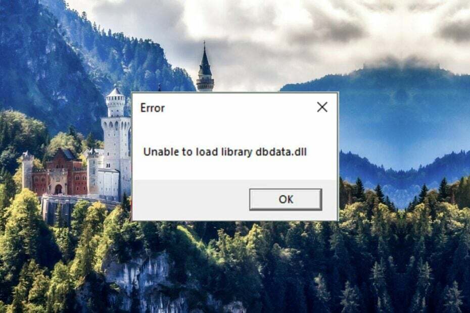 Не удалось загрузить библиотеку dbdata.dll