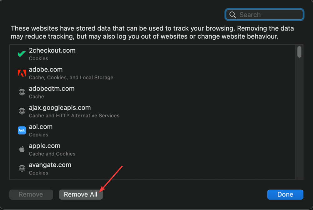 Safari-Browsing-Daten entfernen mac