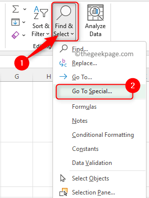 Excel تحرير البحث حدد دقيقة