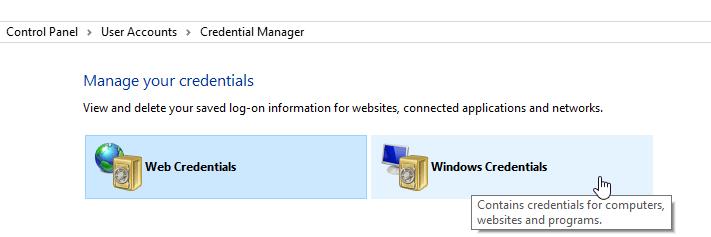 Windowsin tunnistetietojen verkonjako-ongelma Windows 10: ssä