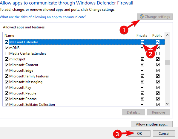 Windows 10 meilirakendus on väljundkastis kinni