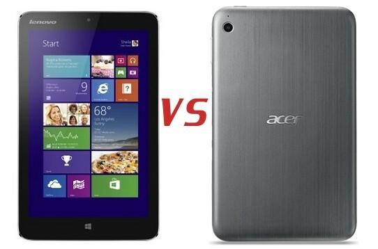 Lenovo Miix 2 vs Acer W4: a batalha do Windows 8.1 de 8 polegadas