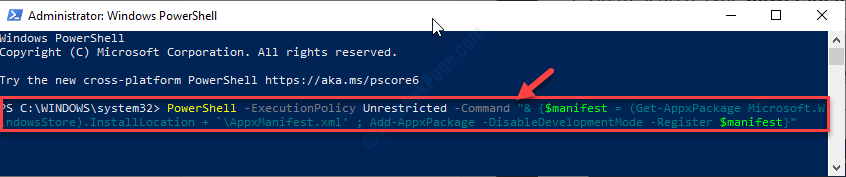 Reparation af Powershell Store