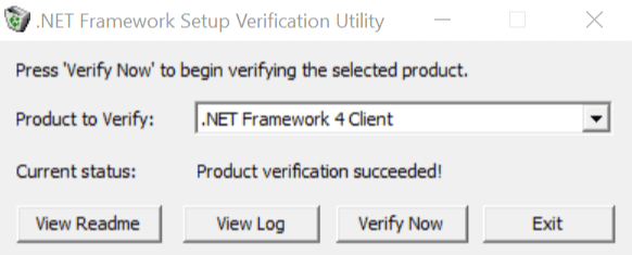 Net Framework-Verifizierung