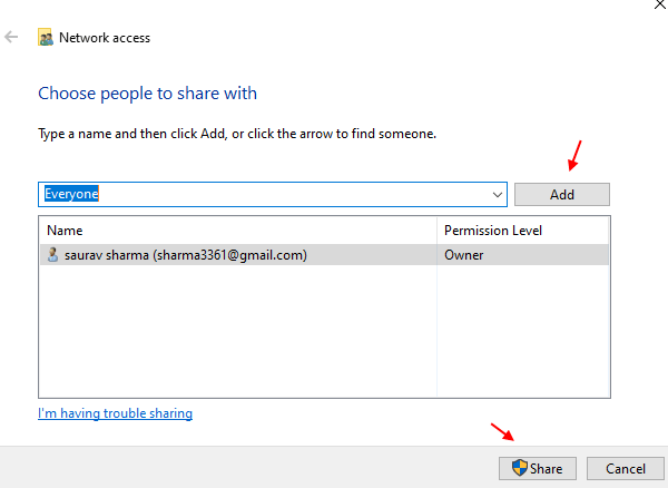 Cum să partajați un folder pe LAN în Windows 10
