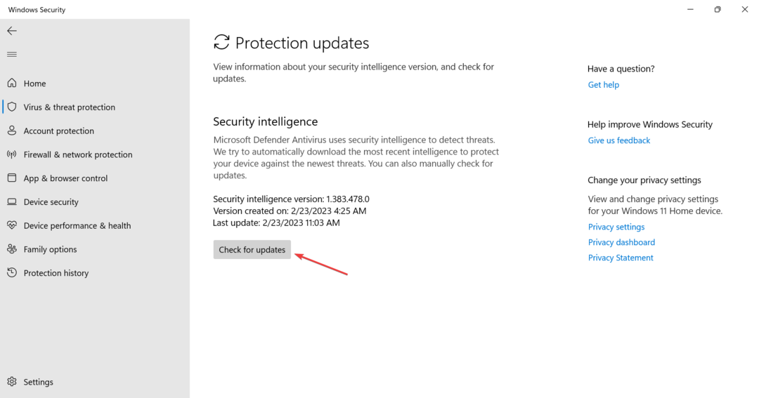 verifique se há atualizações para corrigir as ações de segurança do Windows recomendadas