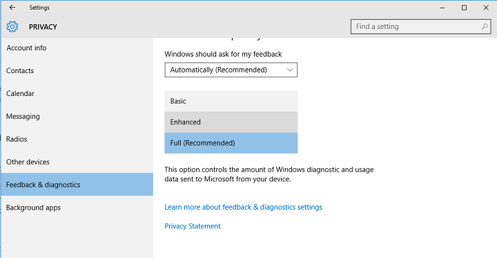 imposibilitatea de a sincroniza setările Windows 10
