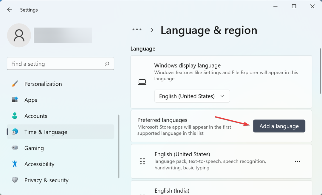Msedgewebview2.exe उच्च सीपीयू को ठीक करने के लिए भाषा जोड़ें