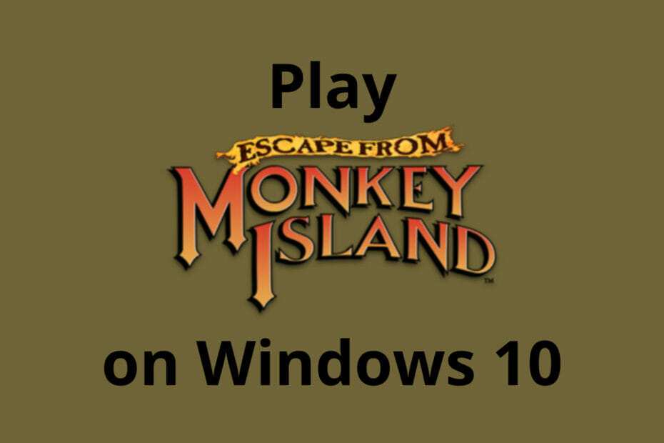 Windows 10에서 Monkey Island에서 탈출 플레이