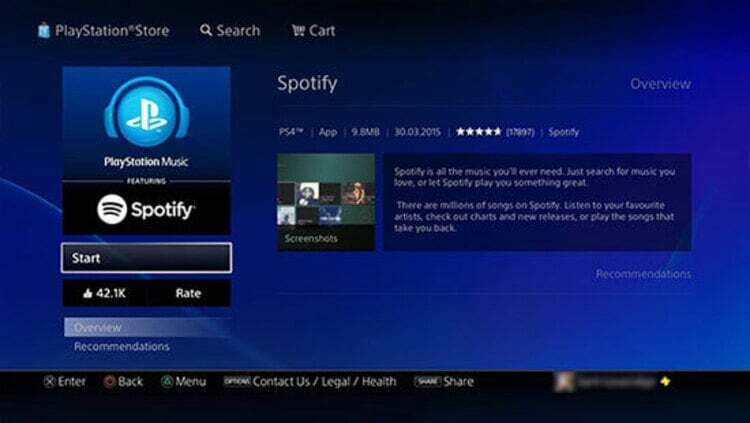 Laden Sie es herunter, um zu beheben, dass Spotify auf PS4 nicht funktioniert