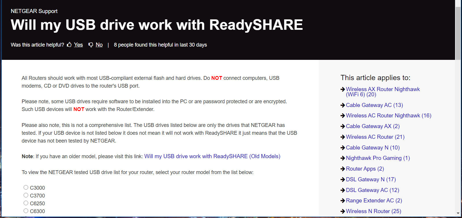 Ferestrele paginii Netgear Readyshare nu pot accesa readyshare