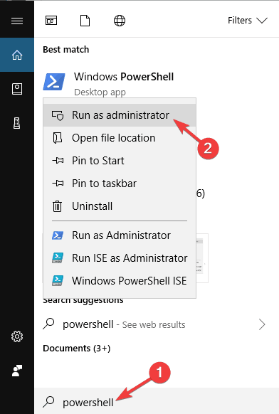 Windows Store ขัดข้องใน Windows 10
