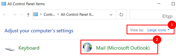 Configuratiescherm Mail Min