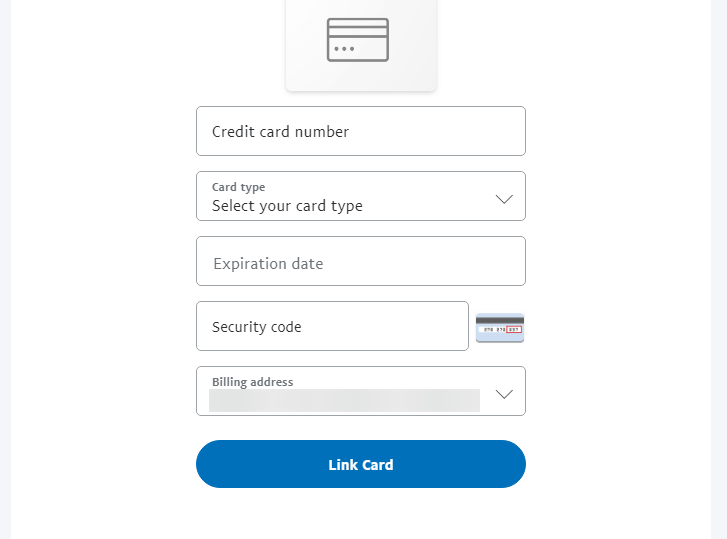 PayPal არ იღებს ბარათს