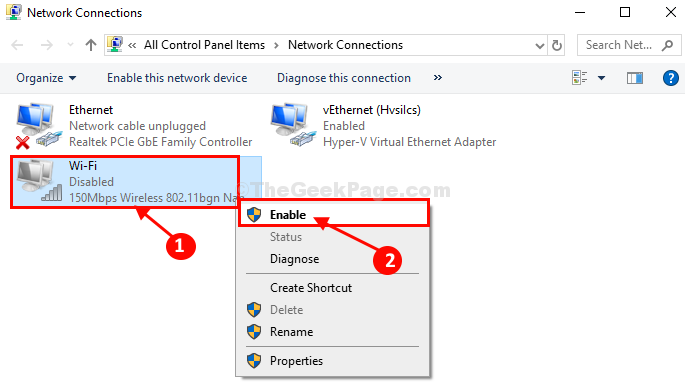 Comment réparer l'icône de la croix rouge sur le réseau dans Windows 10