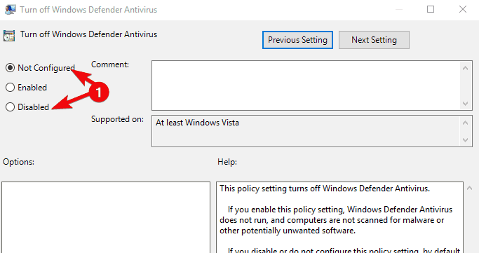 reparer oppdatering av spionvarebeskyttelse Windows 108, 8.1