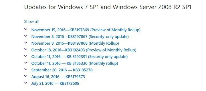 Windows 7 KB3197869 è ora disponibile per il download