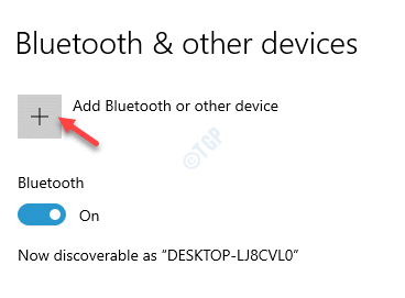 הגדרות Bluetooth והתקנים אחרים הוסף Bluetooth או התקן אחר
