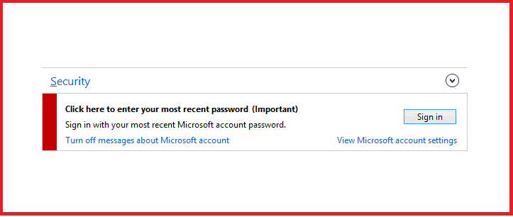 Korjaus: Napsauta tätä syöttääksesi uusimman salasanasi Windows 10: ssä