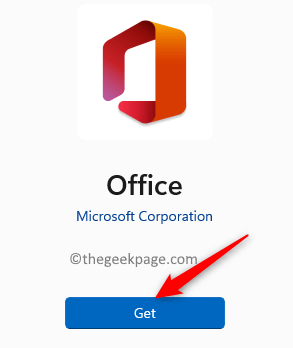 Officeストア[GetTo InstallMin]をクリックします