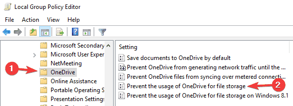 OneDrive kadus Windows 10