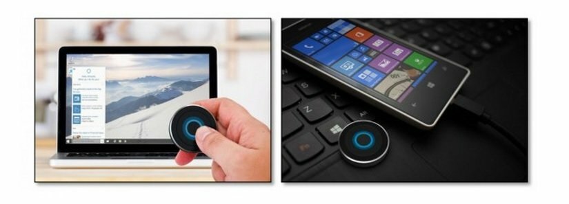 Questo pulsante Cortana fisico si accoppia a Windows 10 tramite Bluetooth per controllarlo da remoto