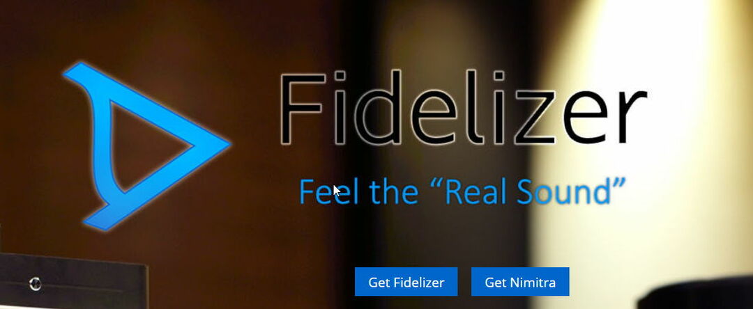 Fidelizer Audio Enhancer -banneri