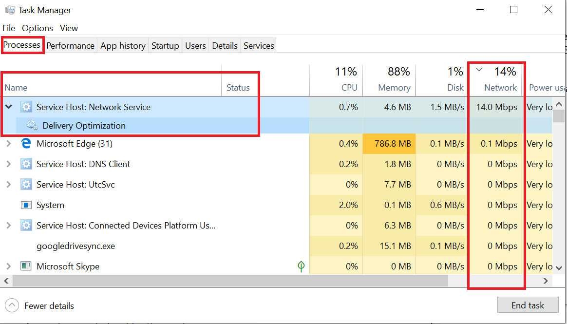 Диспечер на задачите Windows Update се изтегля