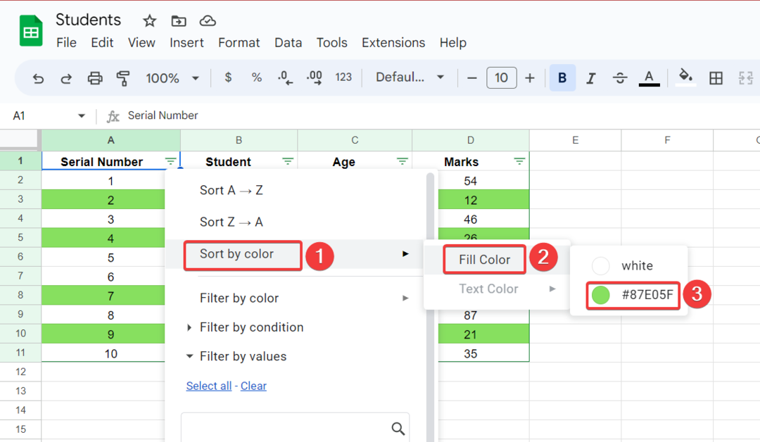 Comment trier Google Sheets par couleur en 4 étapes faciles