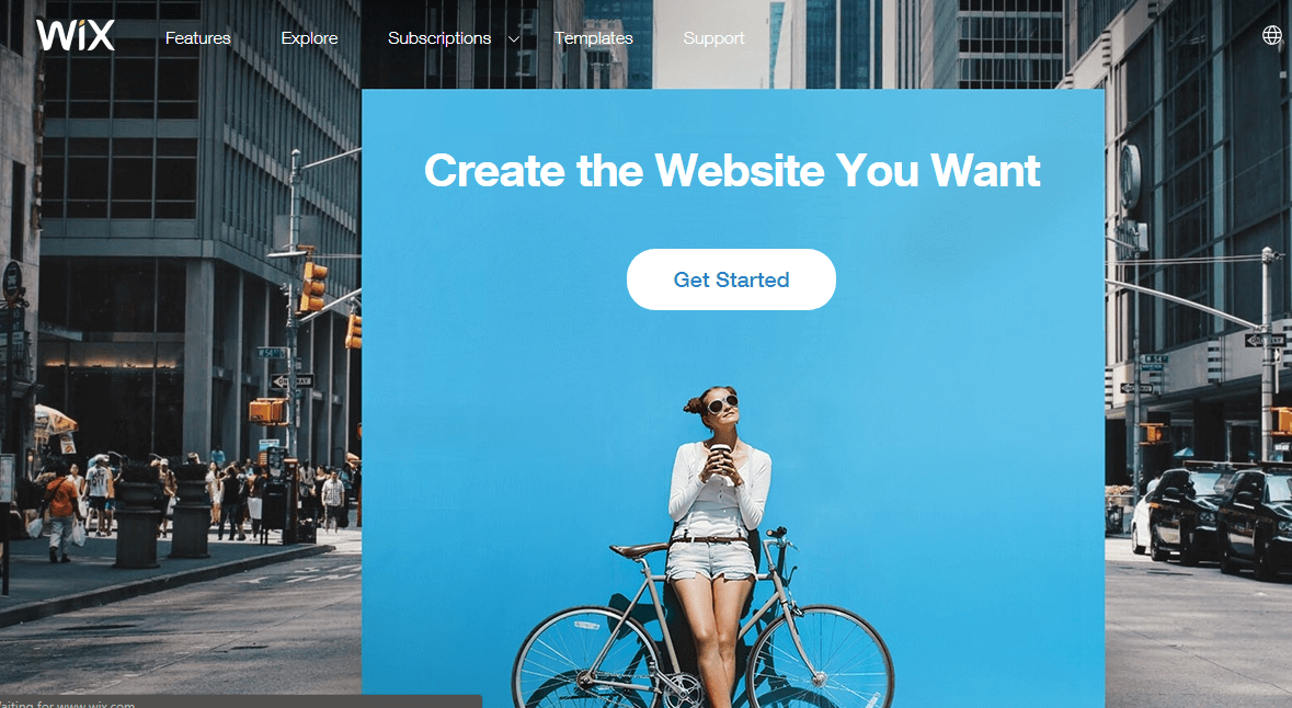 Pagina principală Wix - cel mai bun software de proiectare a site-ului web